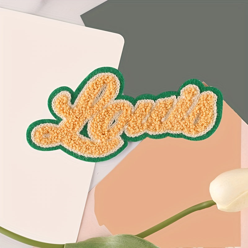 Letter Towel Embroidery Patch for Girls Clothing DIY