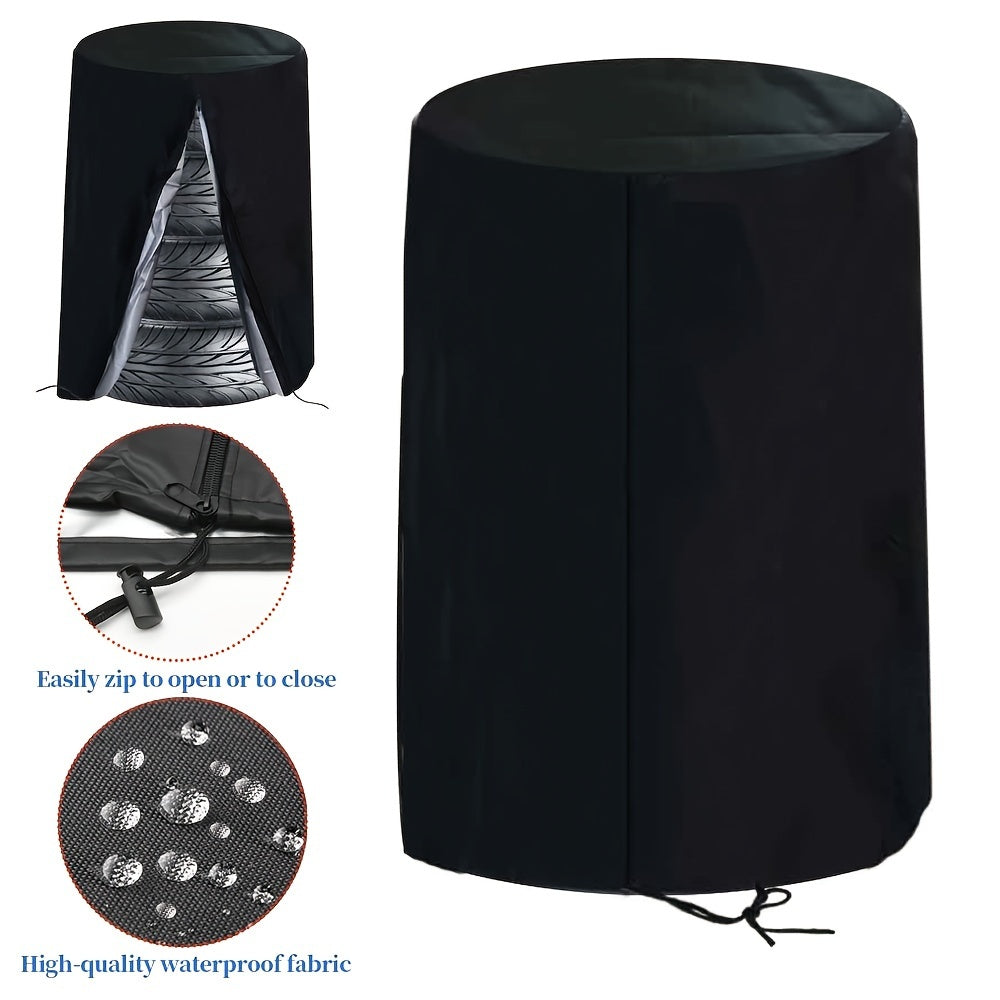 Car Spare Tire Cover Sun Rain Frost Snow Protection Zipper Tire Cover