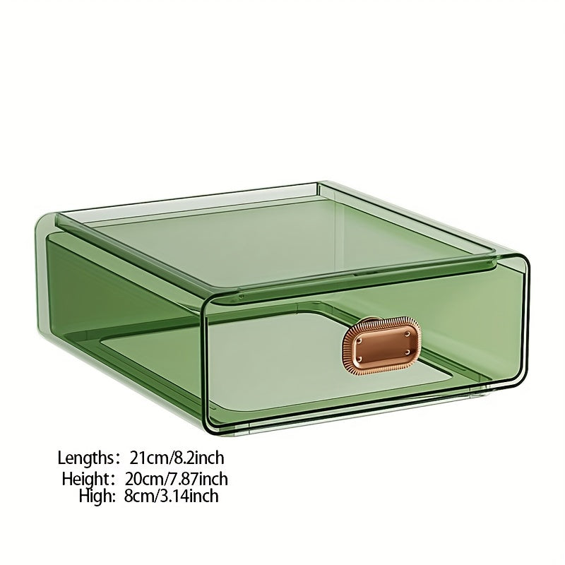 Stackable Desktop Storage Box for Cosmetic and Office Supplies