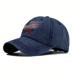 American Flag Denim Baseball Cap Trucker Hat
