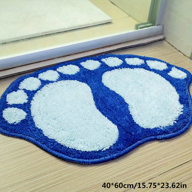Cartoon Feet Doormat Soft Plush Area Rug Non Slip Absorbent Bathroom Bedroom Rug