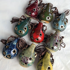 6-Hole Ceramic Flute Handicraft