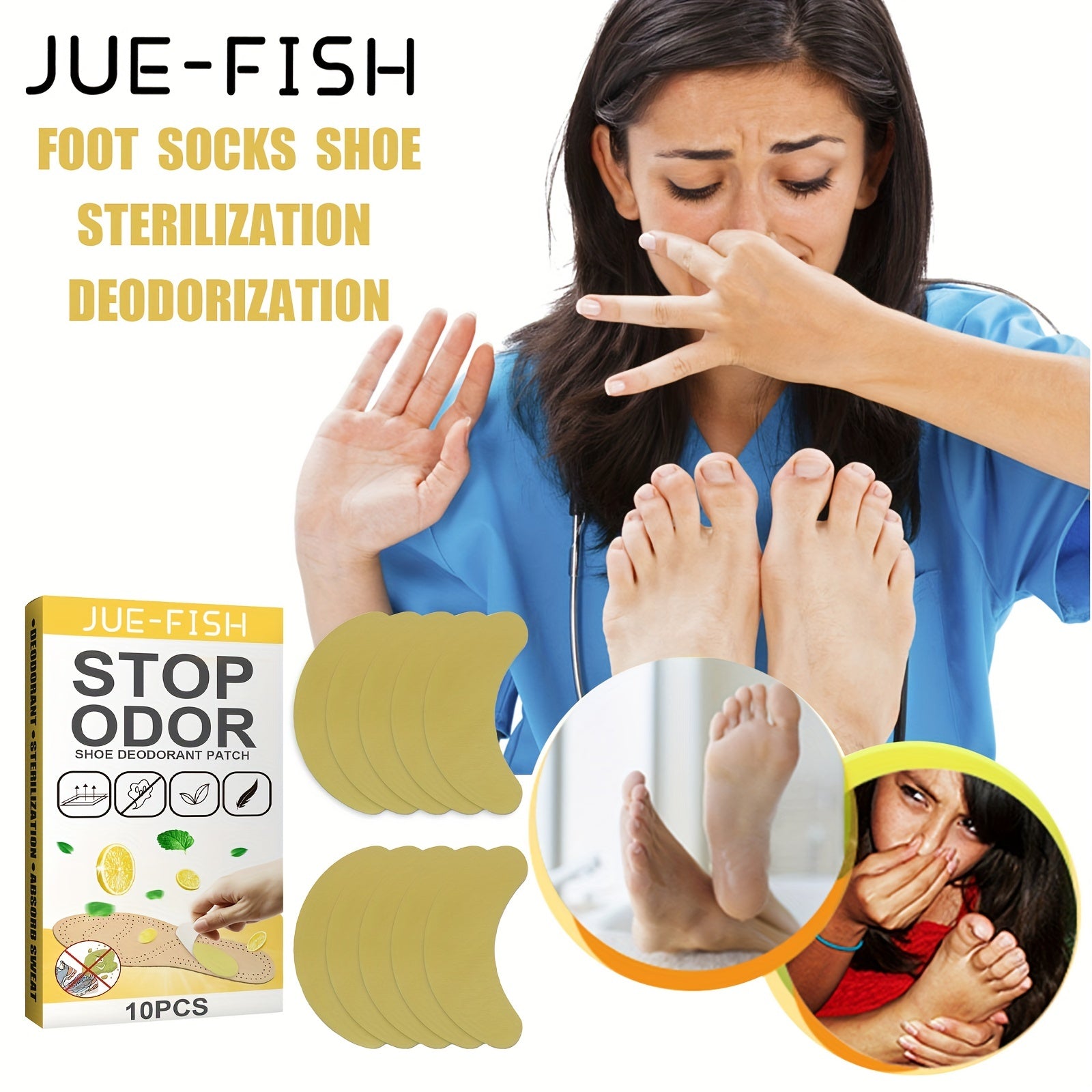Shoe Deodorant Stickers Fresh & Odor Resistant Anti foot Odor Foot Sweat Insole