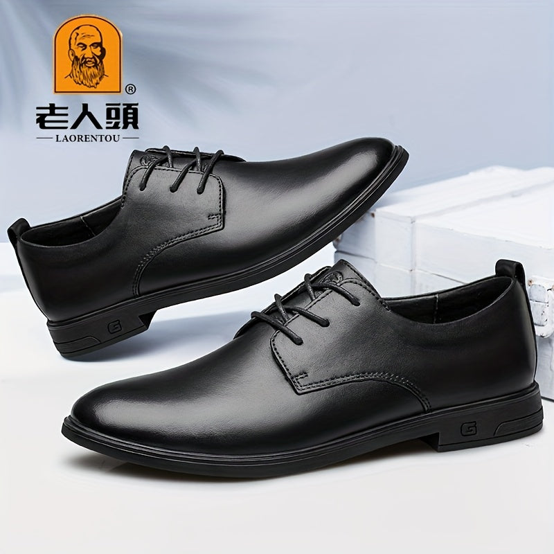 LAORENTOU Men's Brogue Pointed Toe Oxford Shoes Dress Shoes Durable Non Slip