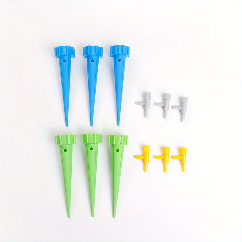 12pcs Watering Device Seepage Dripper with Switch Control Valve