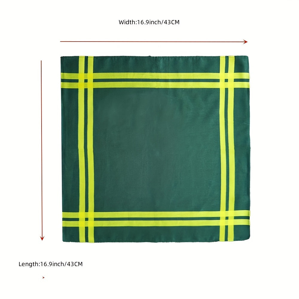 5-Pack Men's Silk Satin Strip Soft Handkerchief
