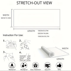 Marble Pattern Wallpaper Self Adhesive Peel & Stick for Kitchen Countertop