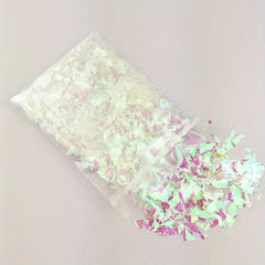 10g Holographic Ab Nail Glitter Flakes Shell Sparkly Sequins DIY Gel Polish