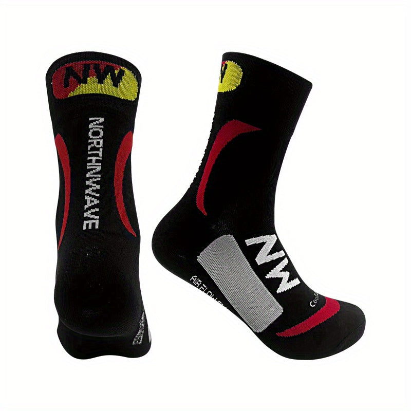 Breathable Mid Calf Cycling Sports Socks Men Women