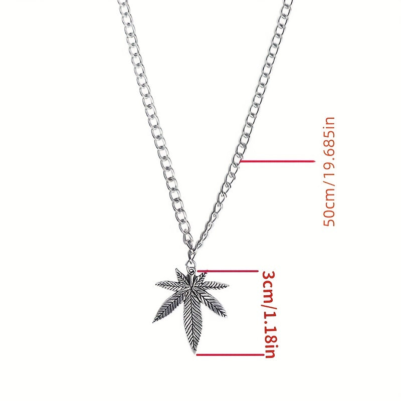 Leaf Hiphop Street Style Necklace Hip hop For Men And Women