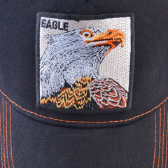 Unisex Eagle Animal Embroidered Baseball Cap, Adjustable Sunshade
