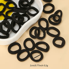 100pcs Solid Hair Ties Thick Stretchy Rubber Bands Ponytail Holder
