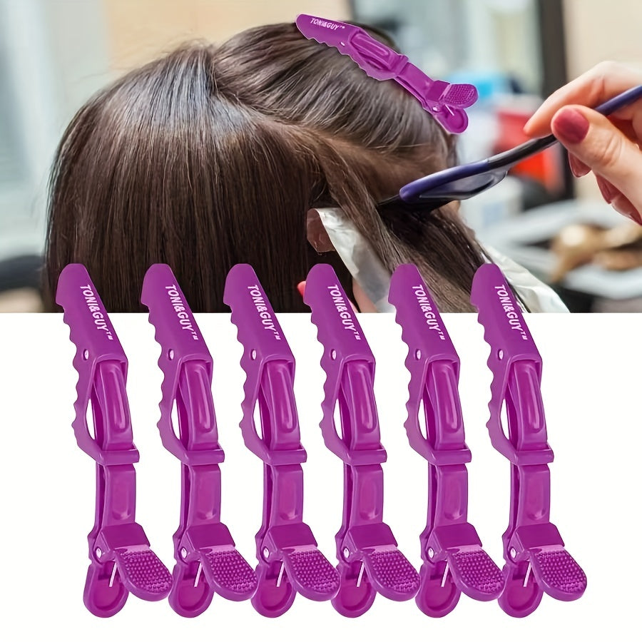 6pcs Hair Clips Duck Clip Hair Sectioning Plastic Non-slip Crocodile Bleed Clip