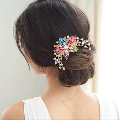 Rhinestone Flower Hair Combs for Mother's Birthday