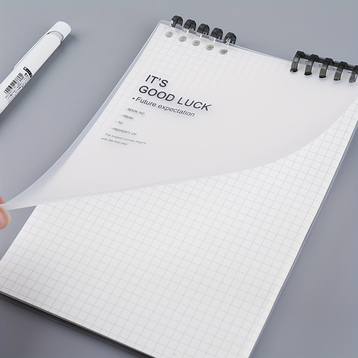 B5 Loose Leaf Notebook with Horizontal Lines, Square Shells, Detachable Binder