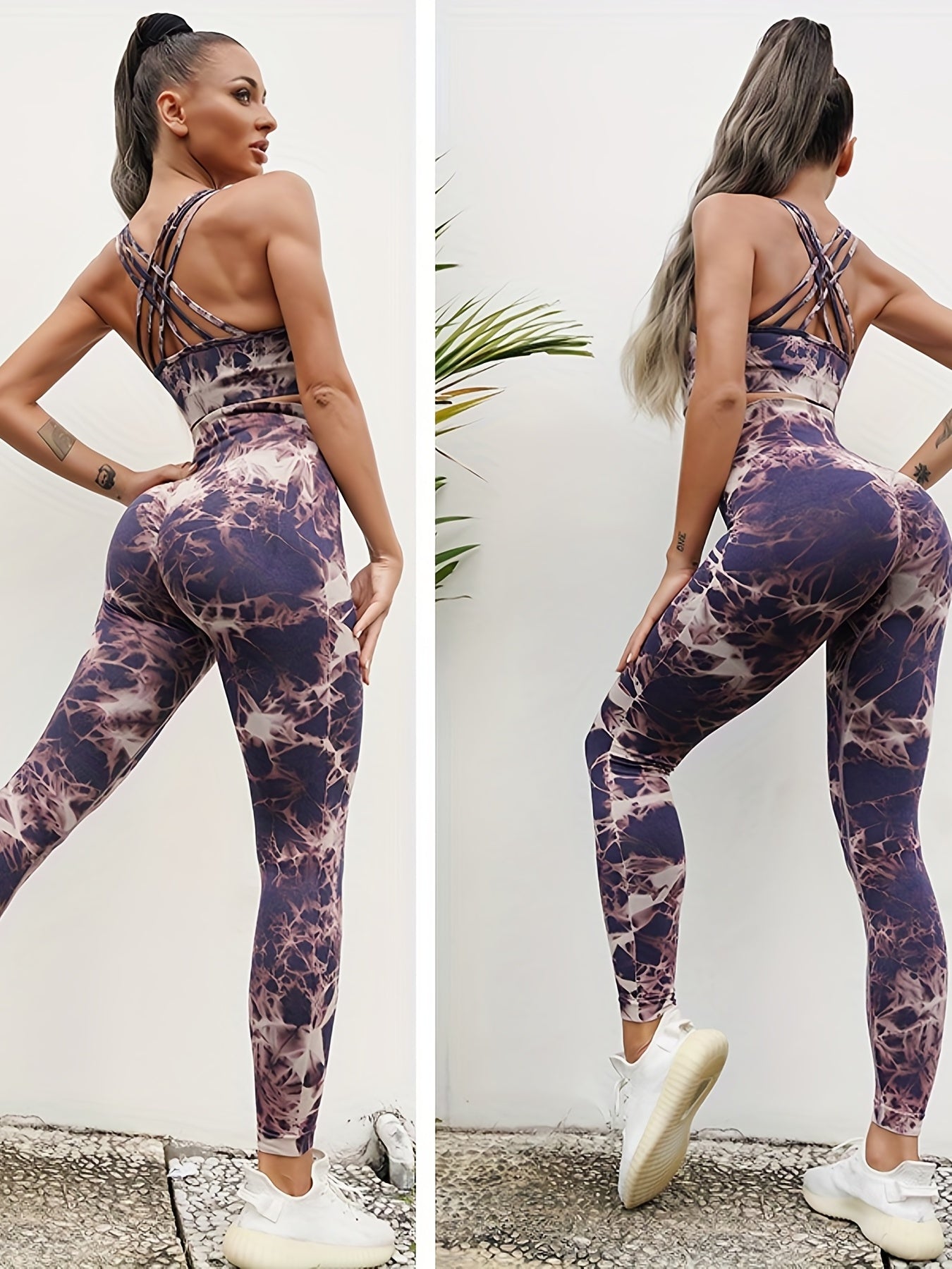 High Waist Tie Dye Sports Leggings for Women
