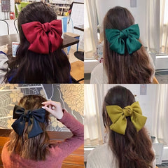 Satin Bow Hair Clip Non-slip French Barrette