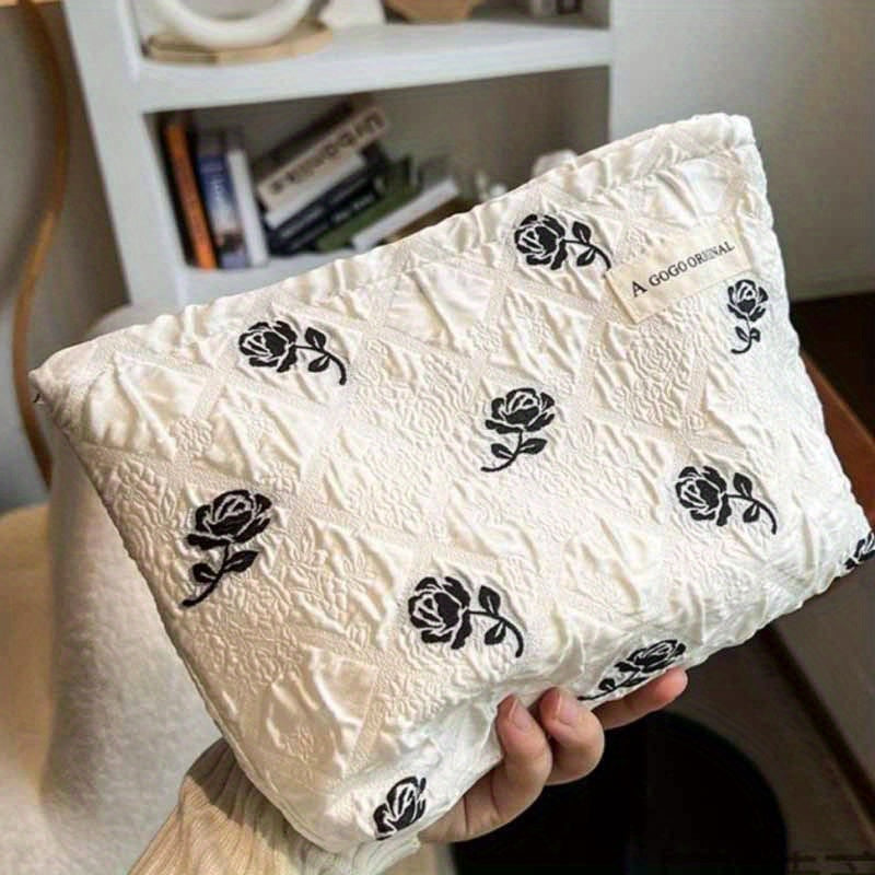 Fairy Flower Pattern Makeup Bag Portable Cosmetic Storage Pouch Toiletry Bag