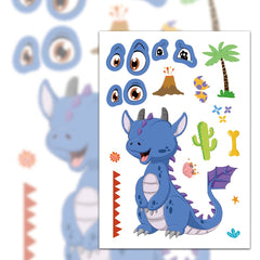 Dragon Face Changing DIY Stickers Set of 8