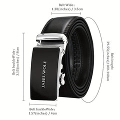 Men's Leather Automatic Buckle Belt Jeans Pants Belt
