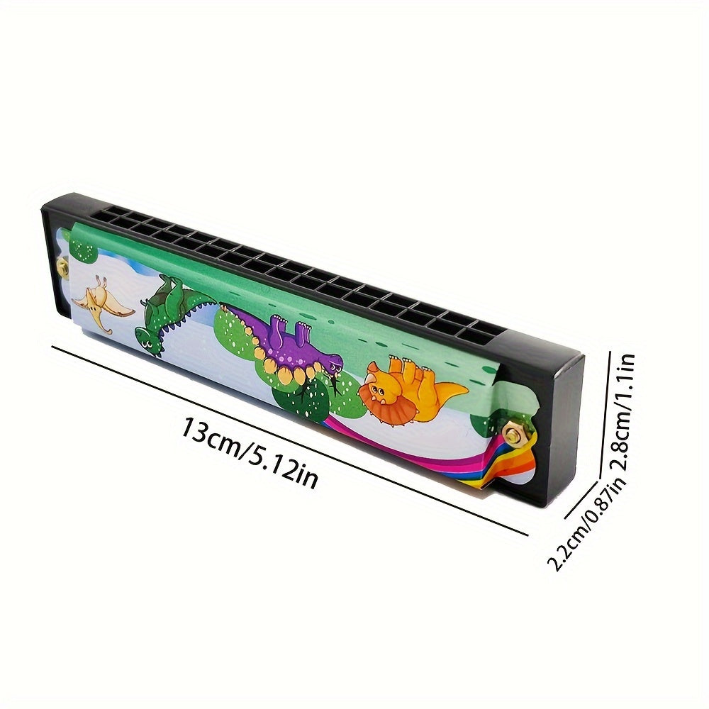 Double Row 16 Holes Harmonica Toy Metal Painted Steel Mouth Organ