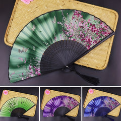 Ancient Style Folding Fan Chinese Dance Bamboo Cloth Fan