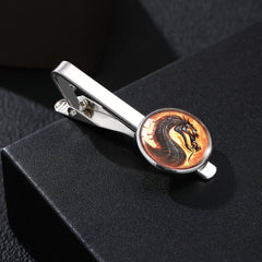 Dragon King Cufflinks & Tie Clip Set for Men