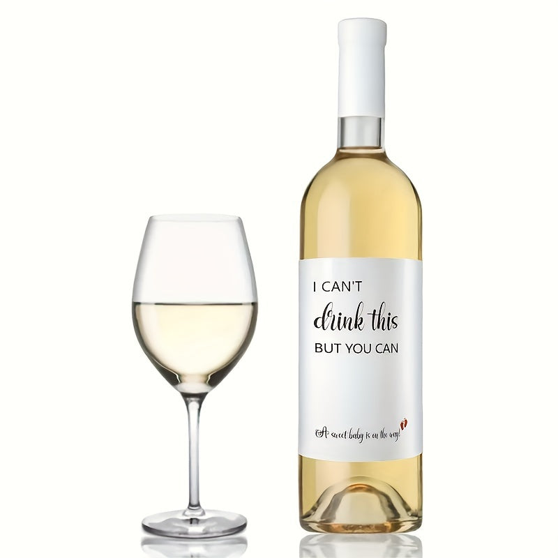 6pcs Pregnancy Wine Labels - Fun and Festive Designs