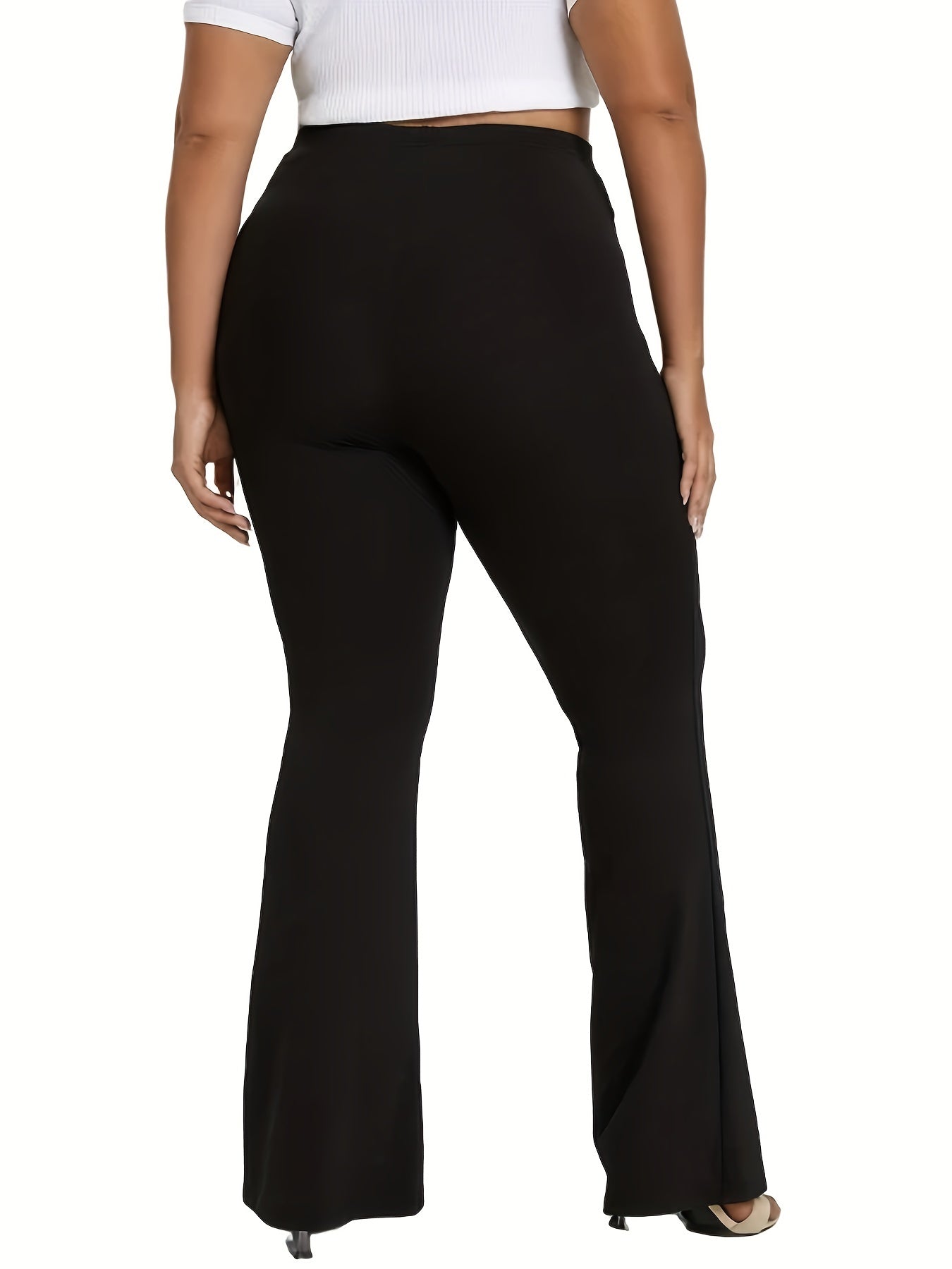  Women's High Rise Flared Leg Trousers