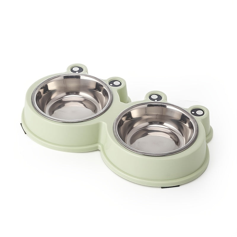 Cartoon Pattern Double Feeding Bowl for Pets