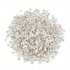 1700Pcs Brass Crimp Tube End Beads Spacer Tube Beads DIY Necklace Bracelet