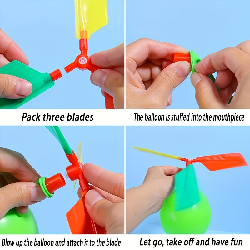DIY Balloon Helicopter Toy Set for Kids