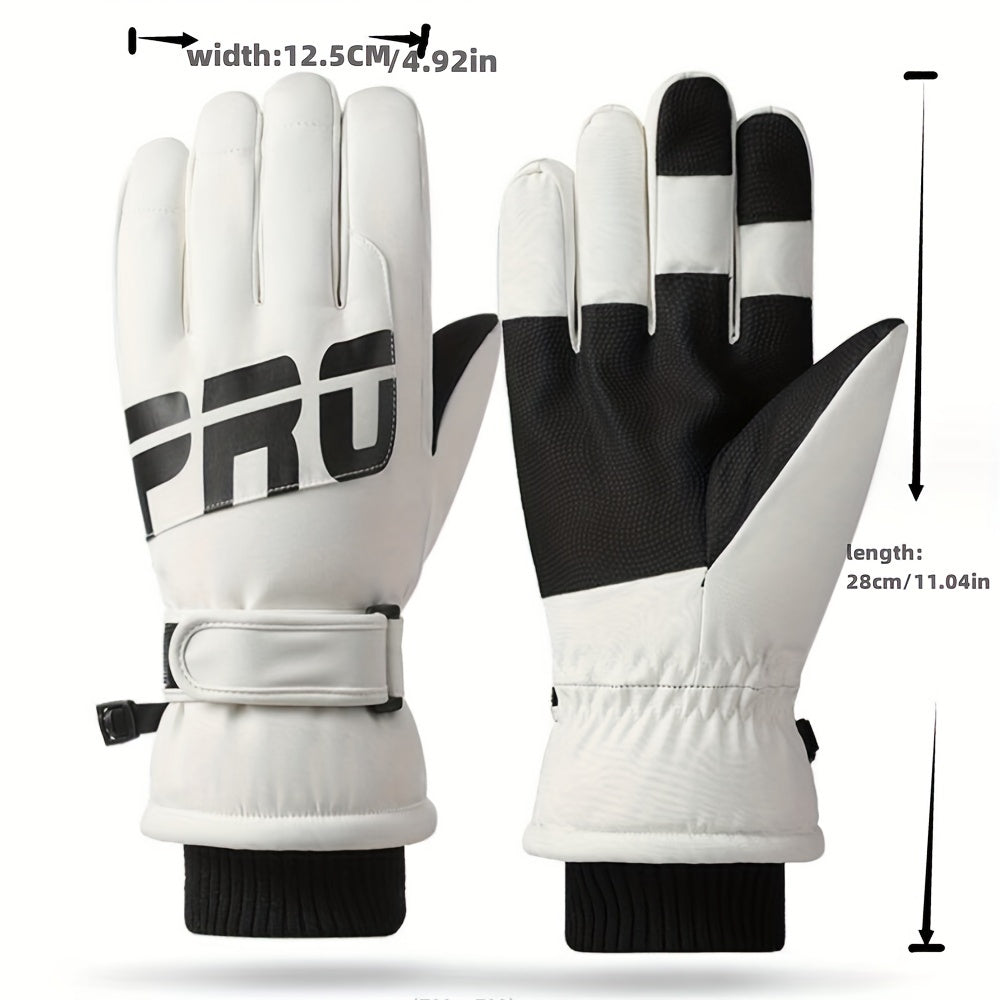 Men Ski Gloves Winter Windproof Waterproof Touch Screen Non slip Gloves