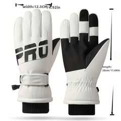 Men Ski Gloves Winter Windproof Waterproof Touch Screen Non slip Gloves