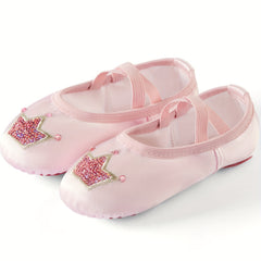 Girl's Solid Dance Shoes Comfy Non Slip Soft Sole Ballet Shoes