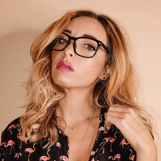 Light Blocking Eyestrain Clear Glasses For Women