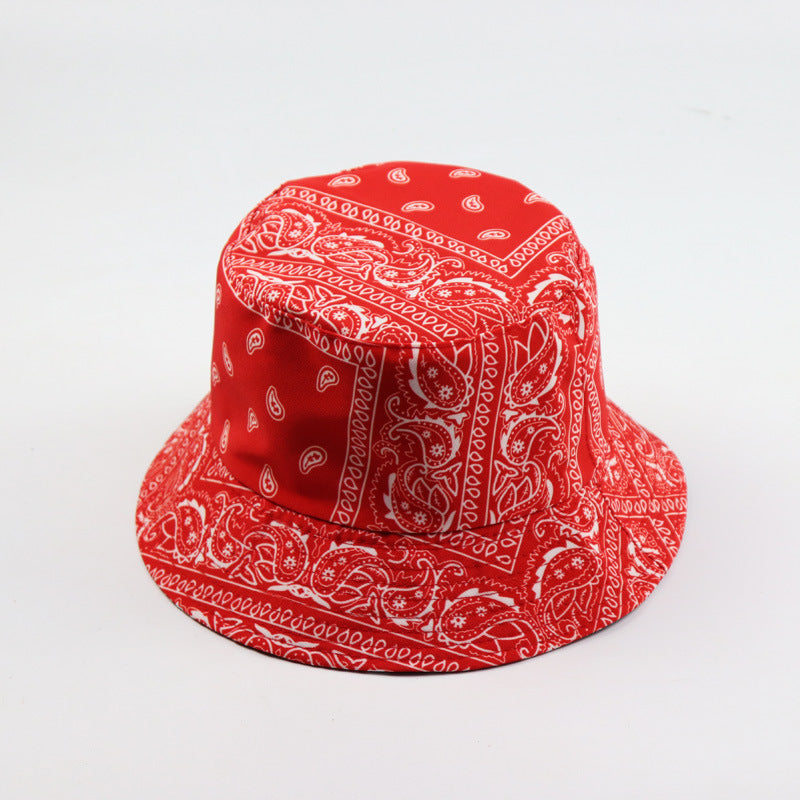 Paisley Pattern Bucket Hat Ethnic Style Couple Sunshade