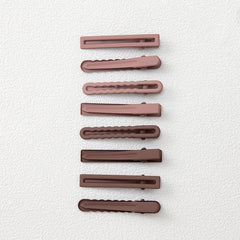 8PCS Colorful Rubber Alloy Duckbill Hair Clips Girls Hair Accessories