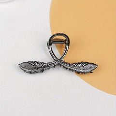 Alloy Feather Hair Claw Ponytail Holder for Women Girls