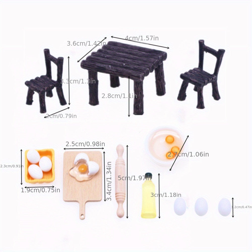 Dollhouse Food Play Set Pretend Play Kitchen Accessories Mini Food Toy