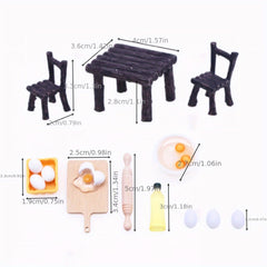 Dollhouse Food Play Set Pretend Play Kitchen Accessories Mini Food Toy