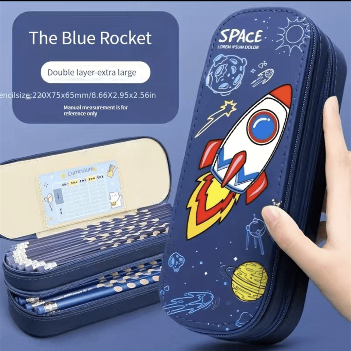 Large Capacity Stationery Box Pencil Case Double Layer Boy Handsome Good Looking
