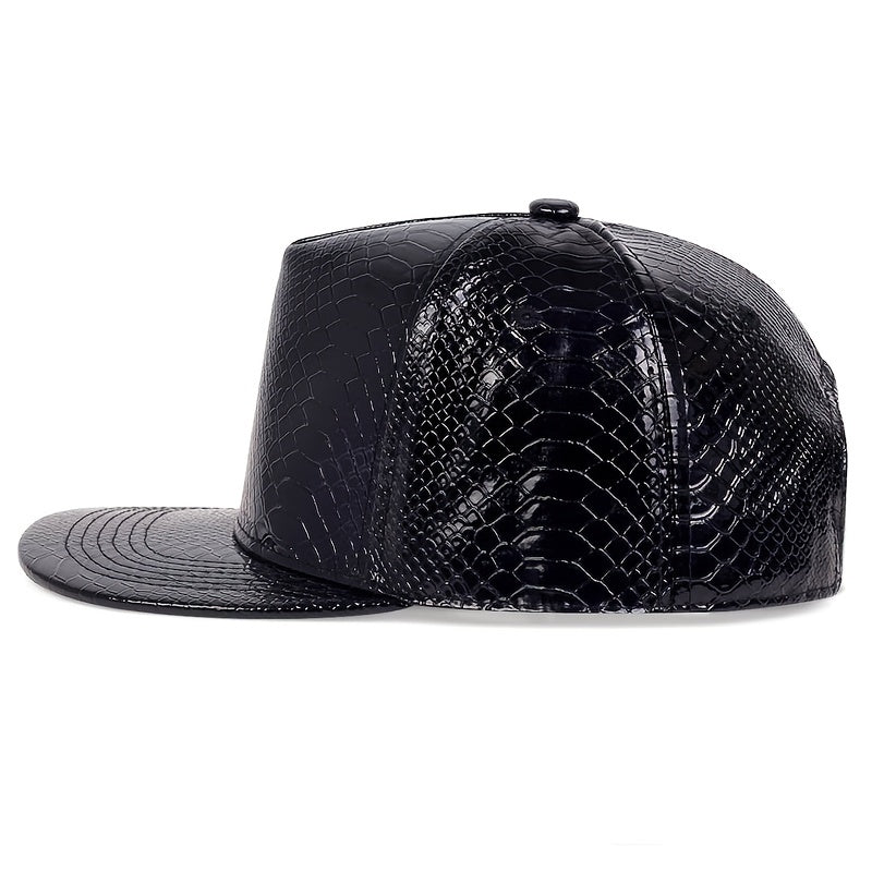 Men's PU Leather Hip Hop Cap
