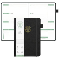 Undated Weekly & Monthly Planner Hardcover Notebook
