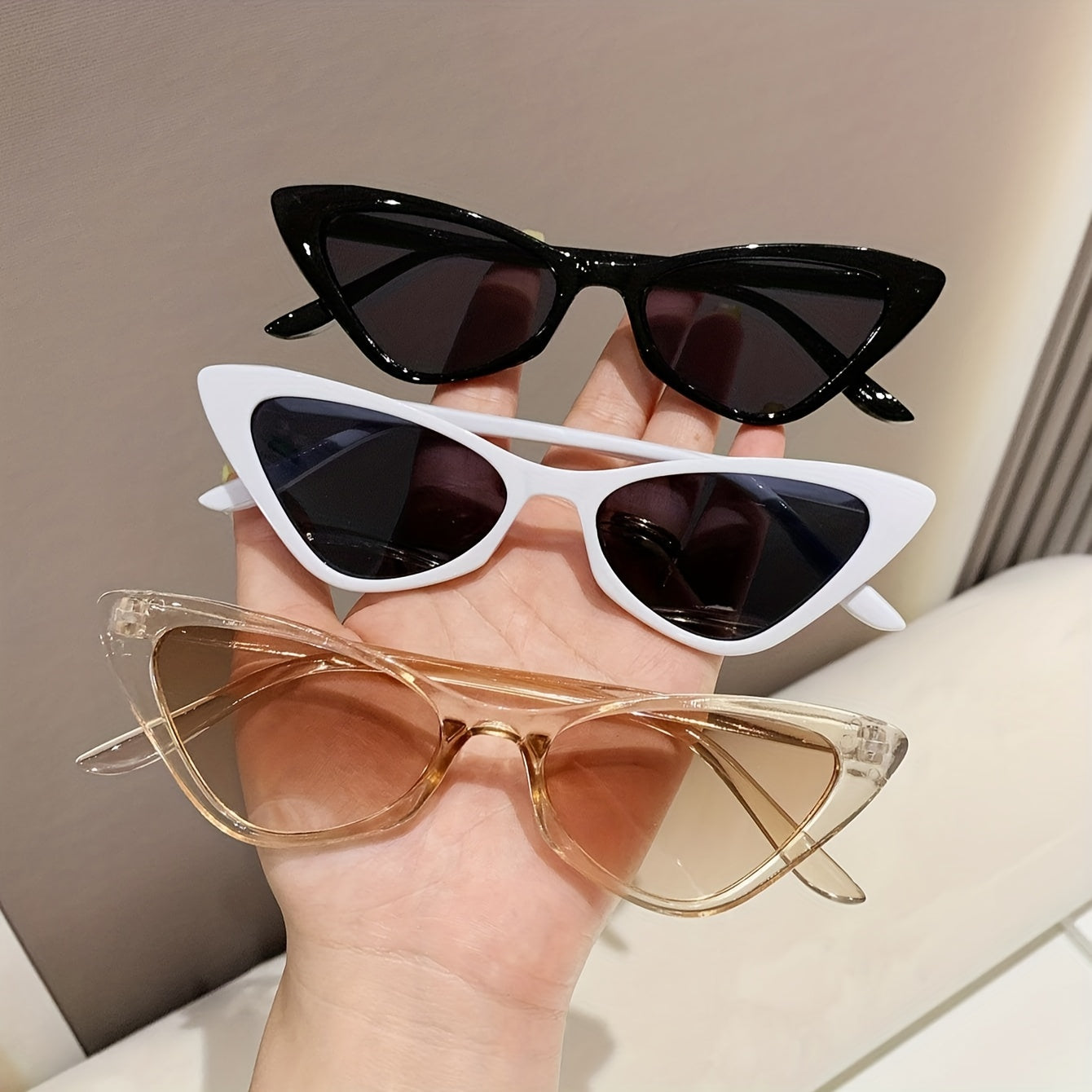 Y2K Cat Eye Sunglasses for Women Men UV400 Sun Shades Glasses
