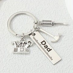 Metal Repair Tools Keychain Dad Print Key Ring Gift