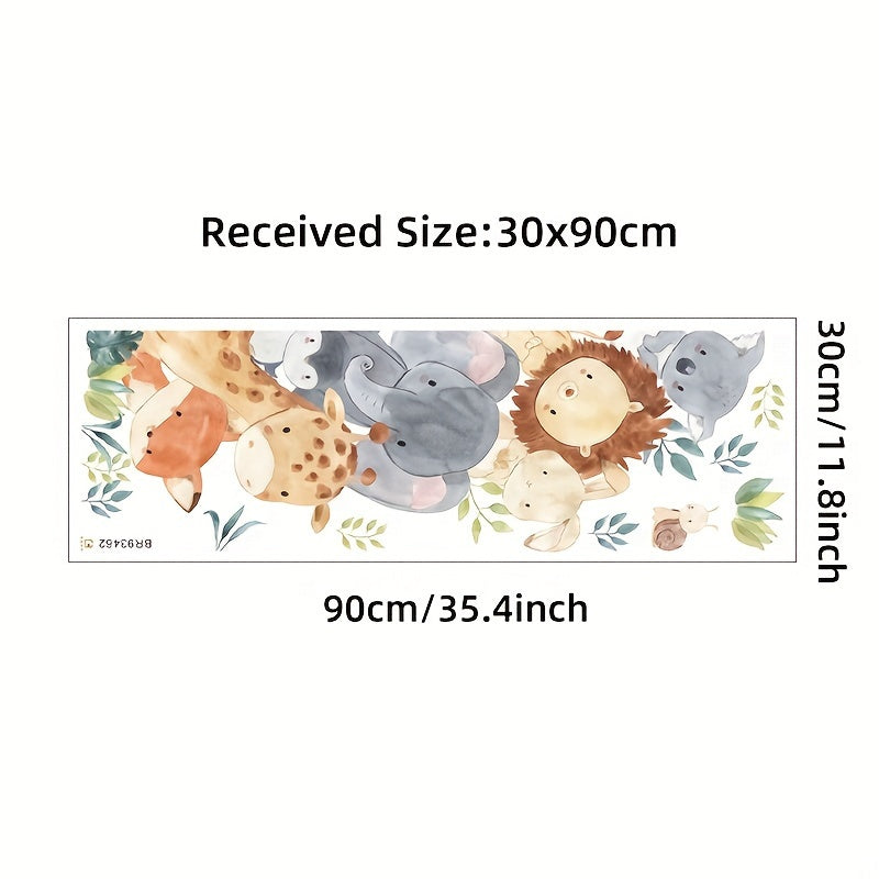 Cartoon Peep Animals Wall Stickers Elephant Giraffe Rabbit Vinyl Decal