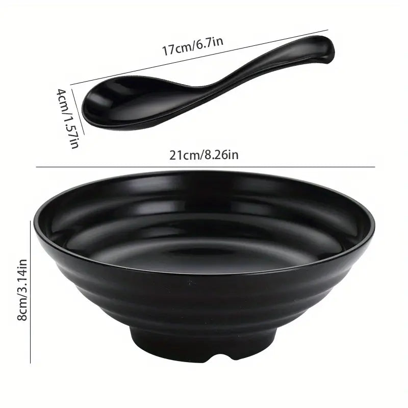 2pcs Bowl Set Dishwasher & Microwave Safe Pho Thai Miso Udon Bowl Set