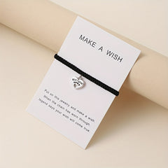Dog Paw Love Braided Knot Bracelet for Hand Decoration Gift
