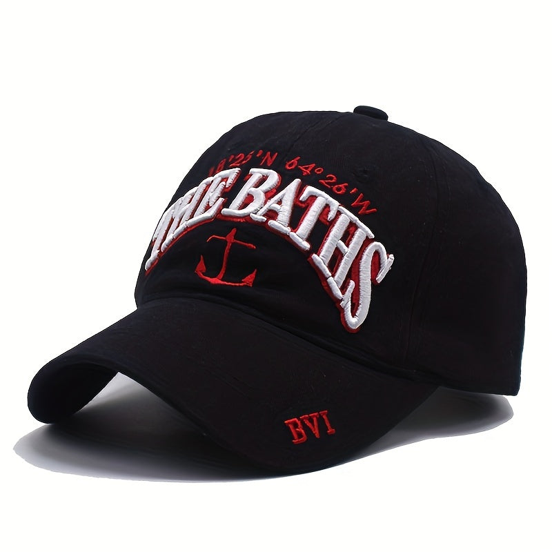 Vintage Anchor Embroidery Baseball Cap Classic Dad Hat